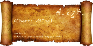 Alberti Ábel névjegykártya