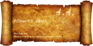 Alberti Ábel névjegykártya