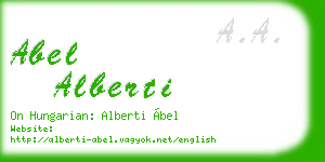 abel alberti business card