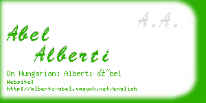 abel alberti business card